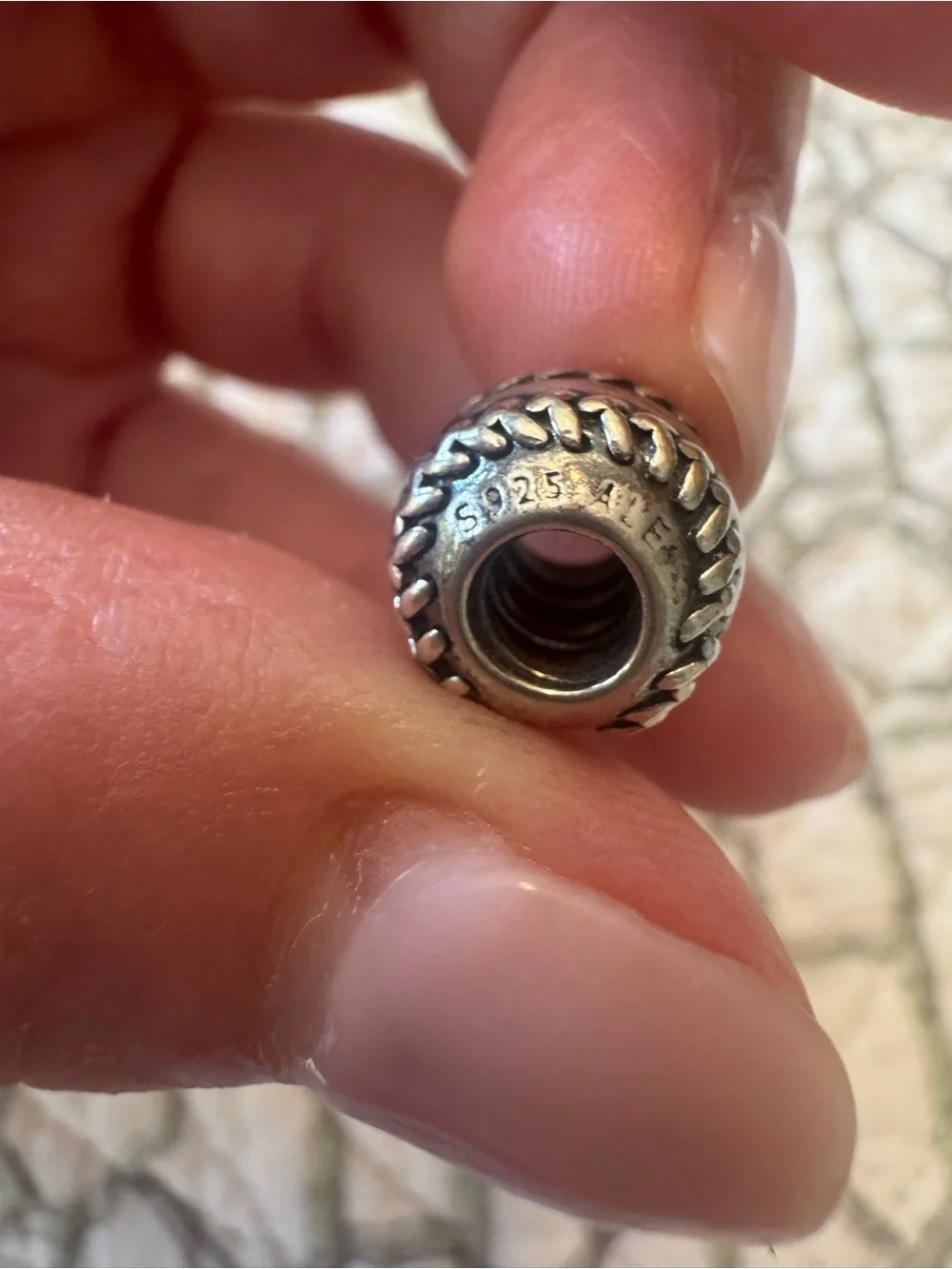 Pandora Sterling Silver NY Baseball Charm